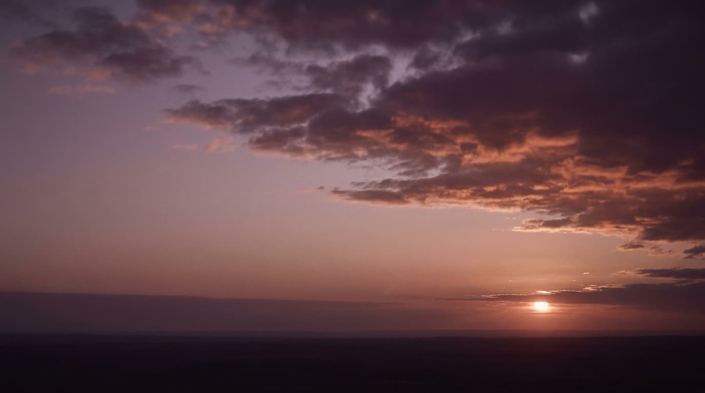 Dusk sky over the horizon