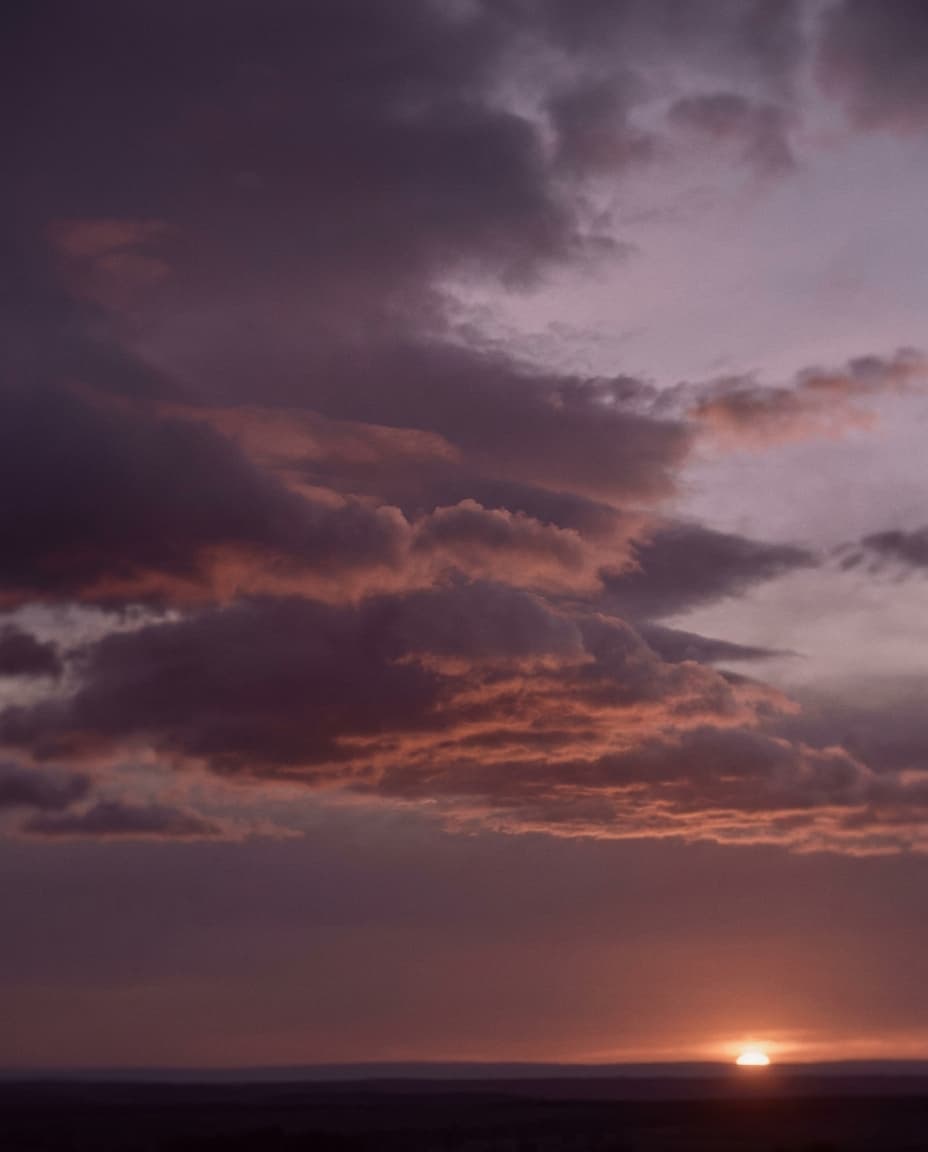 Dusk sky over the horizon